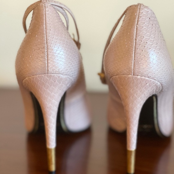 Tom Ford Python High Heel Pointed Toe Nude 39.5 - Picture 3 of 11